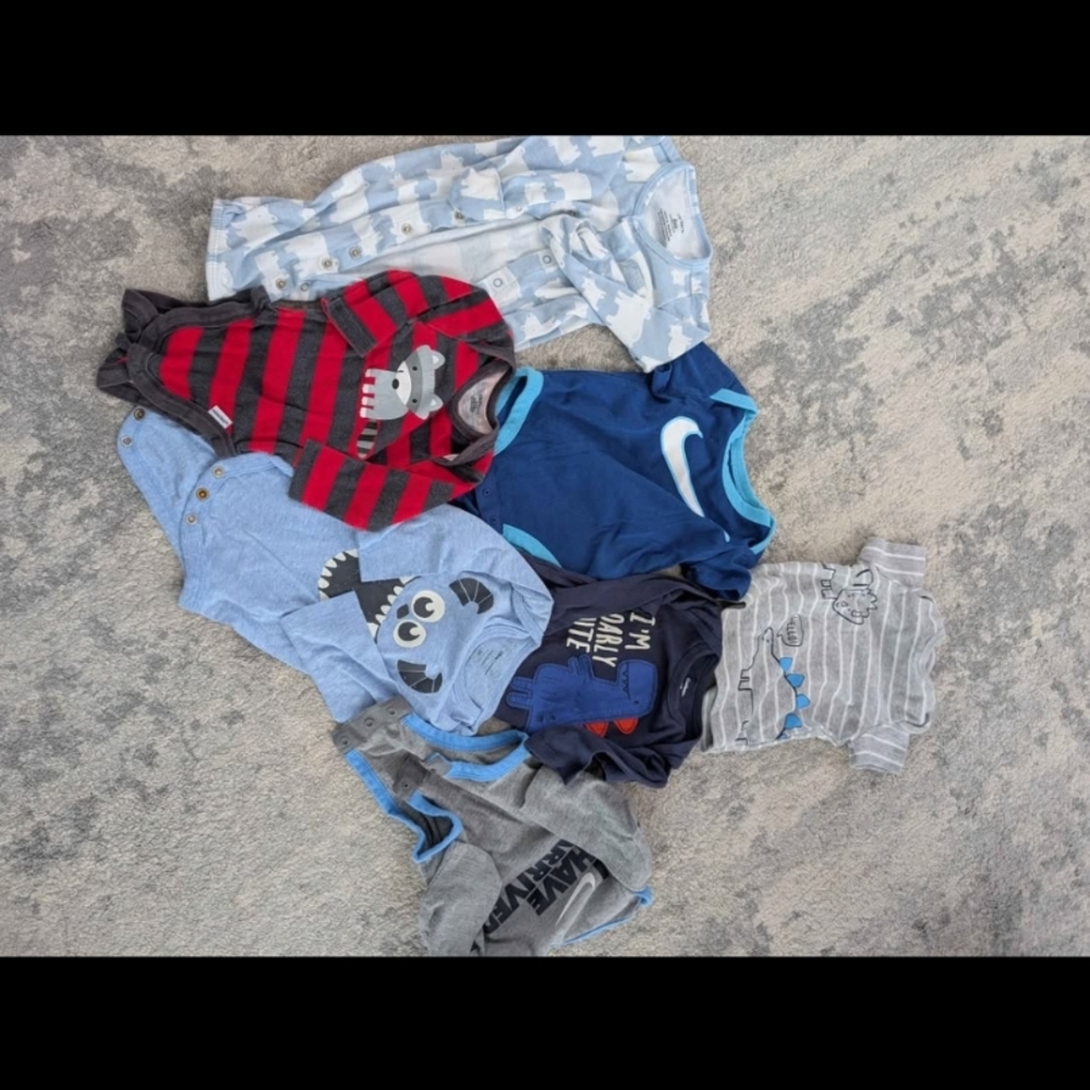 Baby Boy Clothing Set with Shark and Dinosaur Prints